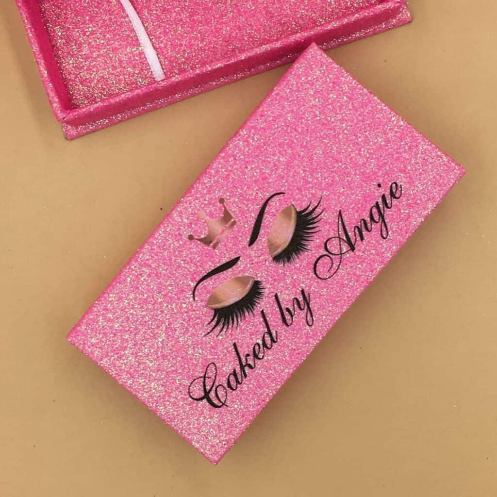 glitter empty eyelash packaging boxes