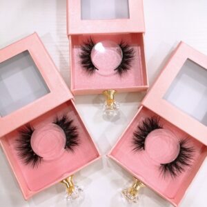 Plain Pink Lash Packaging for Mink Eyelashes