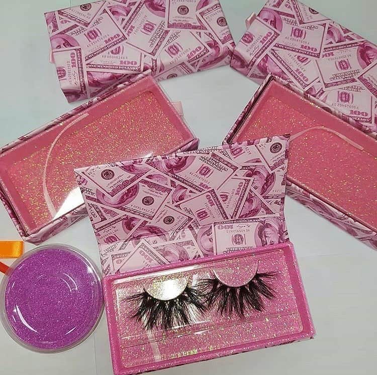 Pink Money Boxes for strip lashes