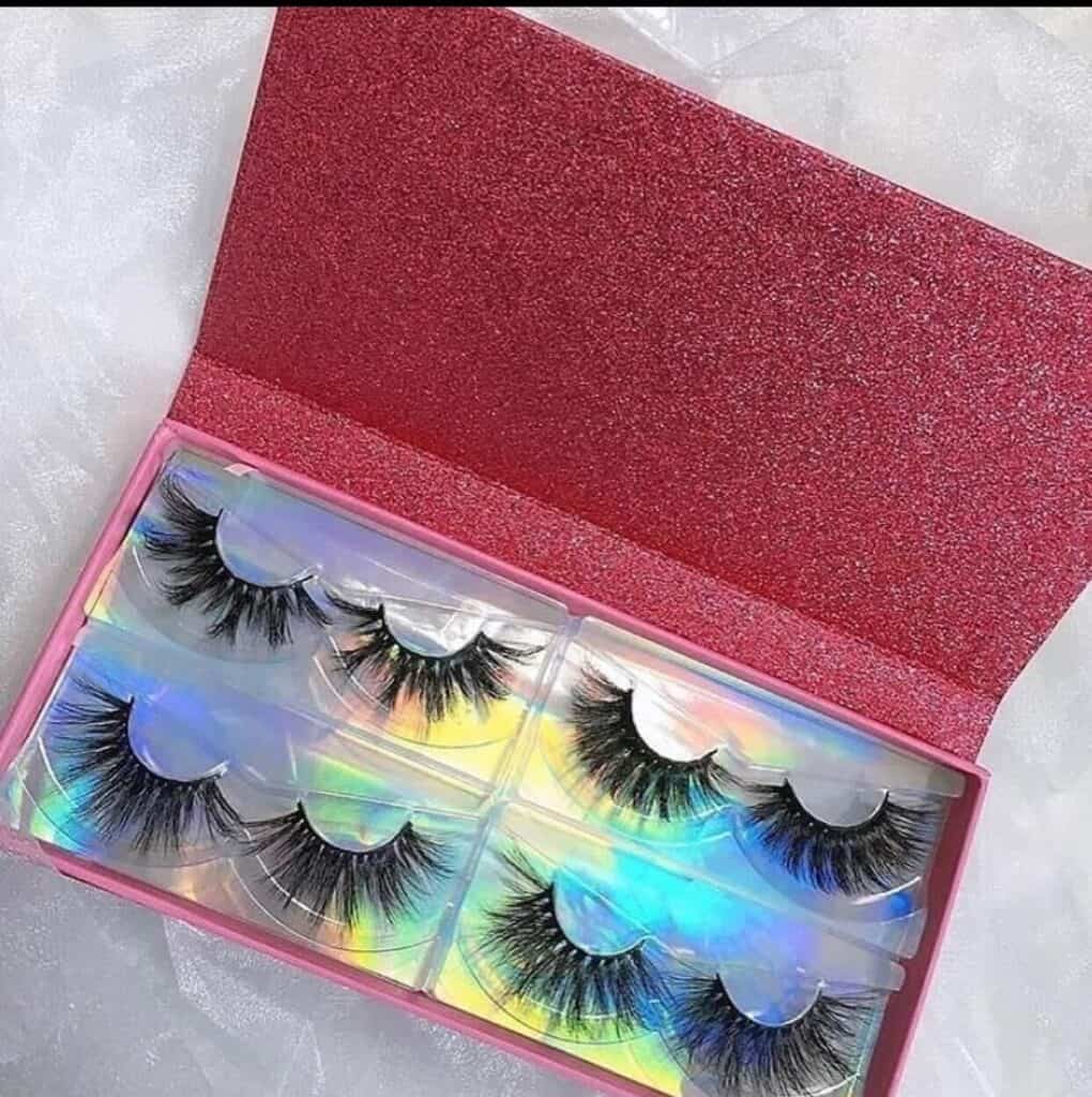 Custom Lash Book Red Glitter