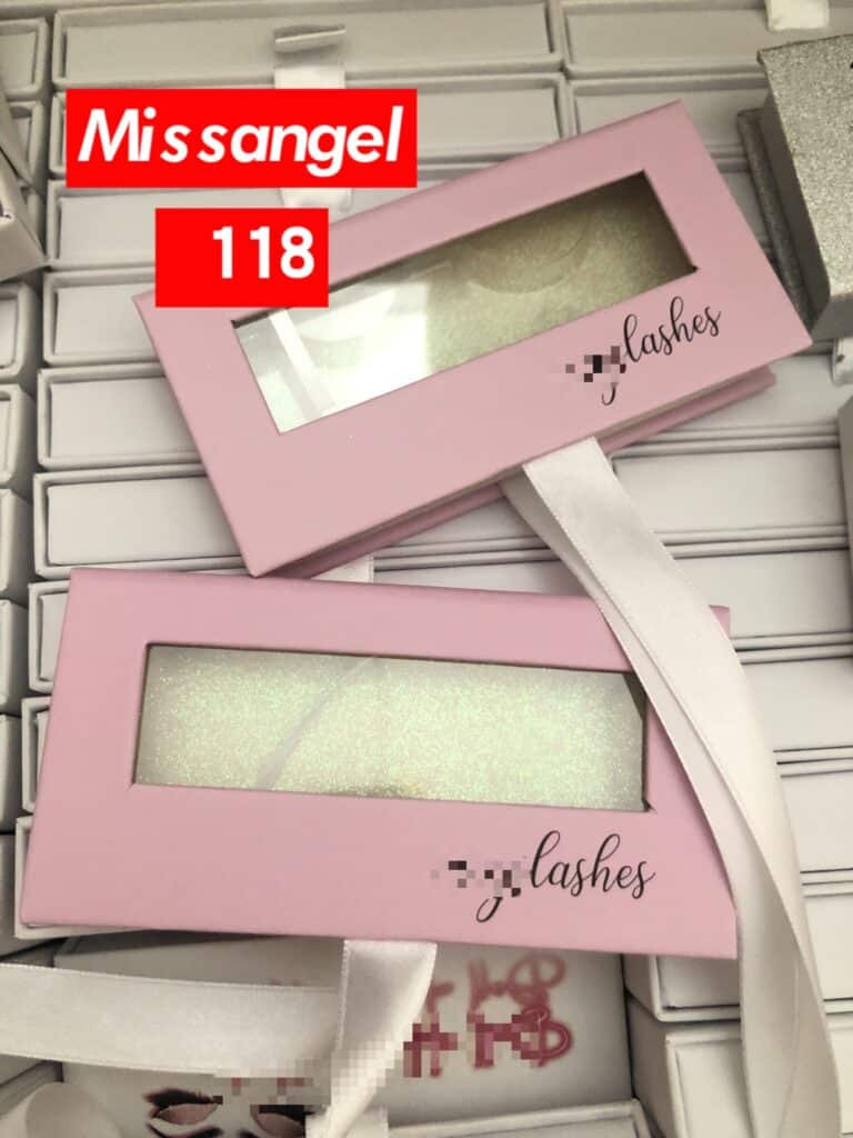 Pink Eyelash Packaging with A Ribbon