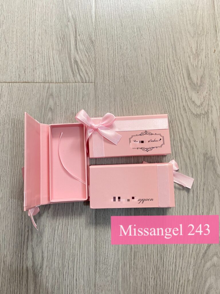 pink ribbon eyelash boxes