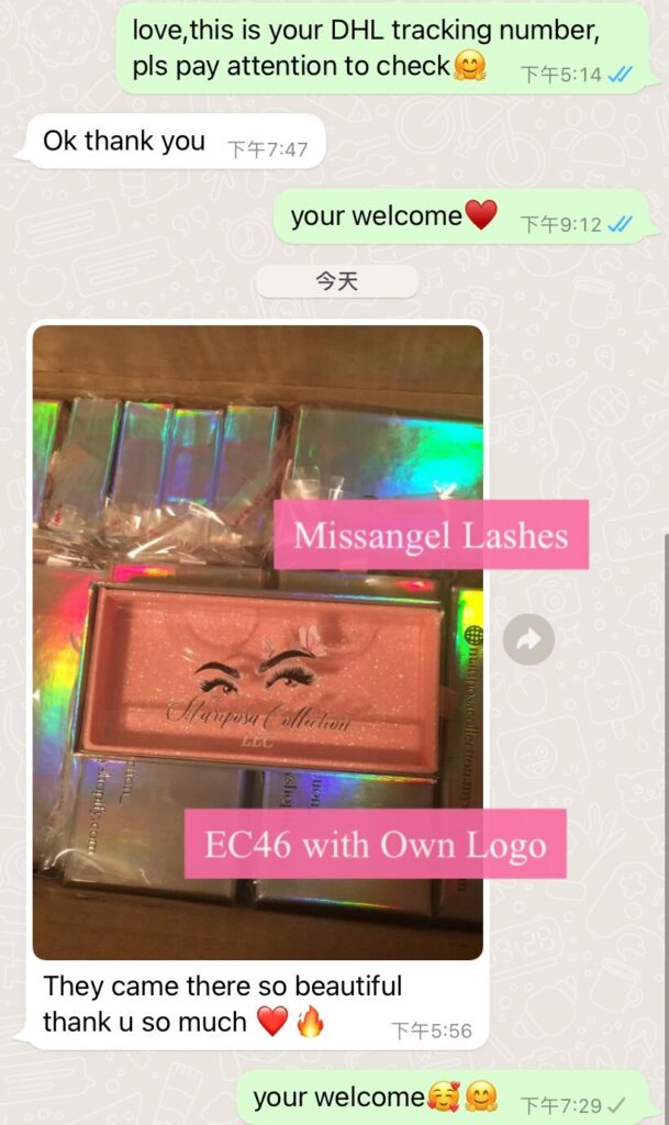wholesale custom lash package with logo