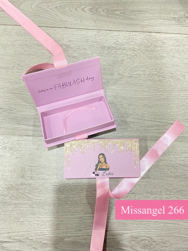 rectangular pink eyelash box