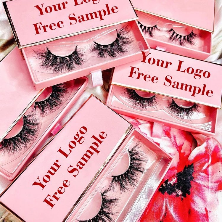 wholesale cute pink eyelash boxes for 18mm lashes