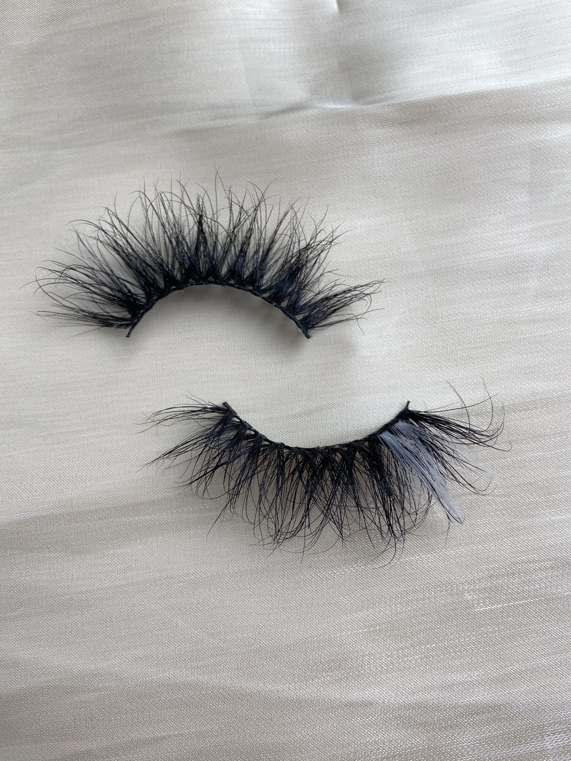 wholesale strip color eyelashes white mink lashes