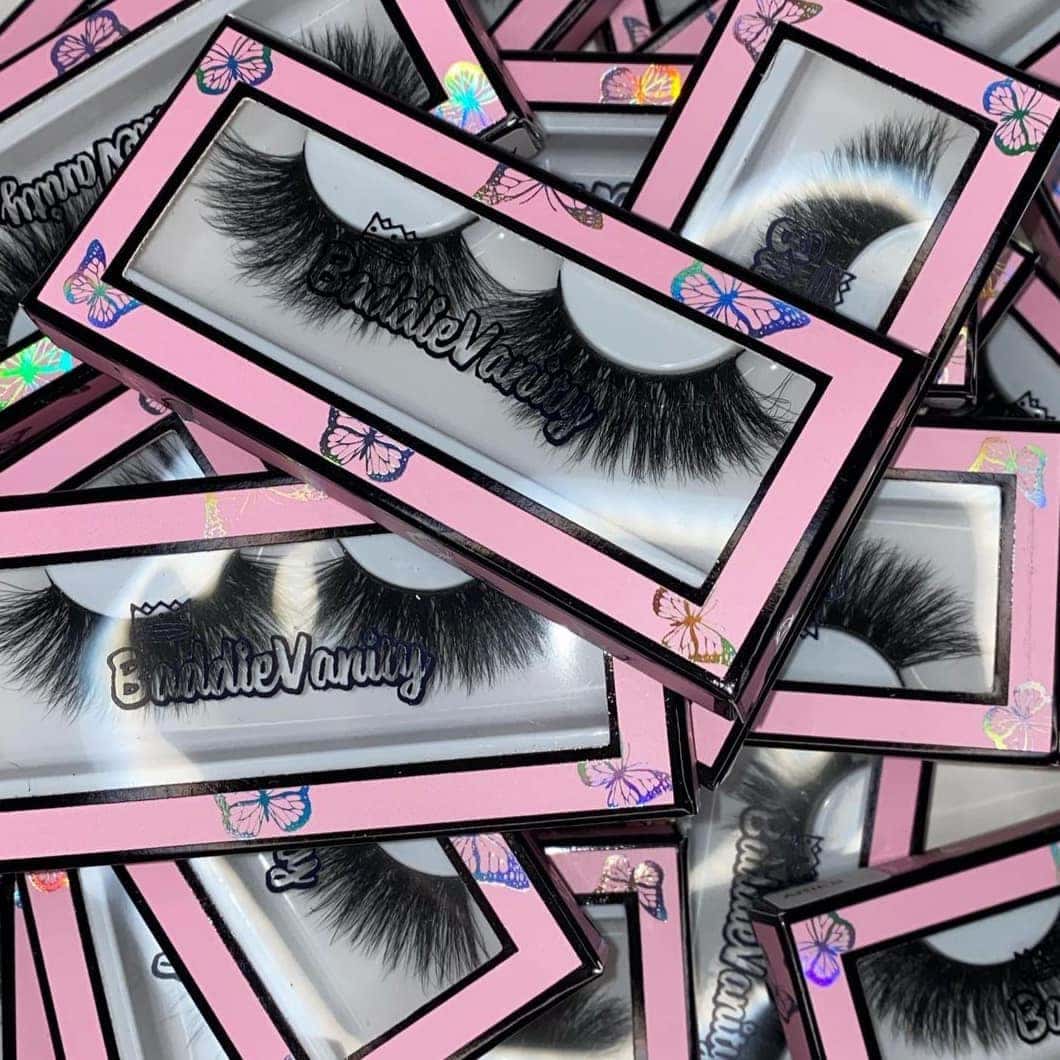 big window cardboard eyelash packaging and thick lashes