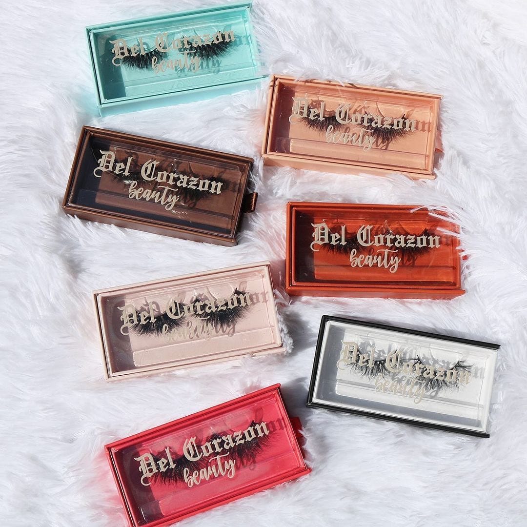 colorful slideout lash boxes with own logo
