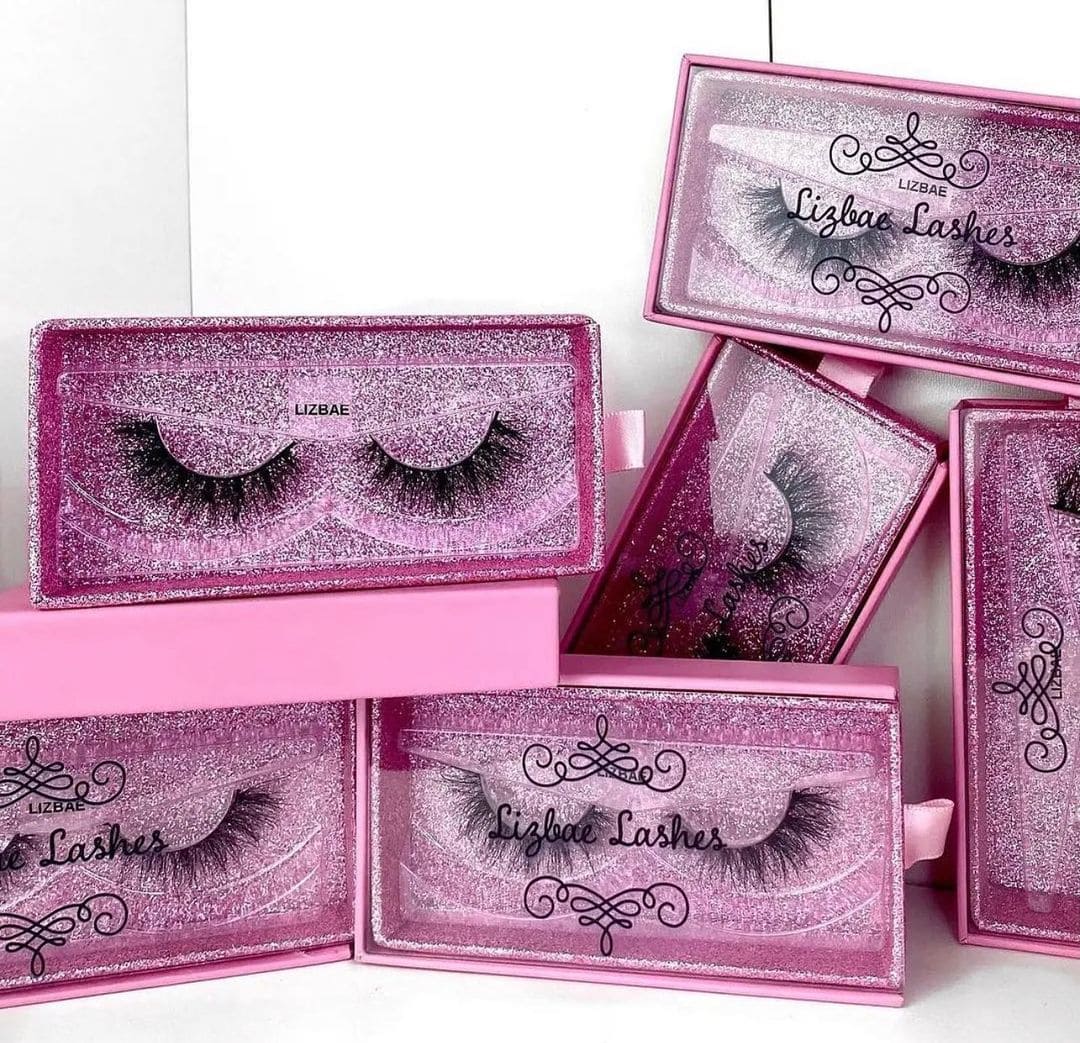 pink drawer lash boxes with private logo