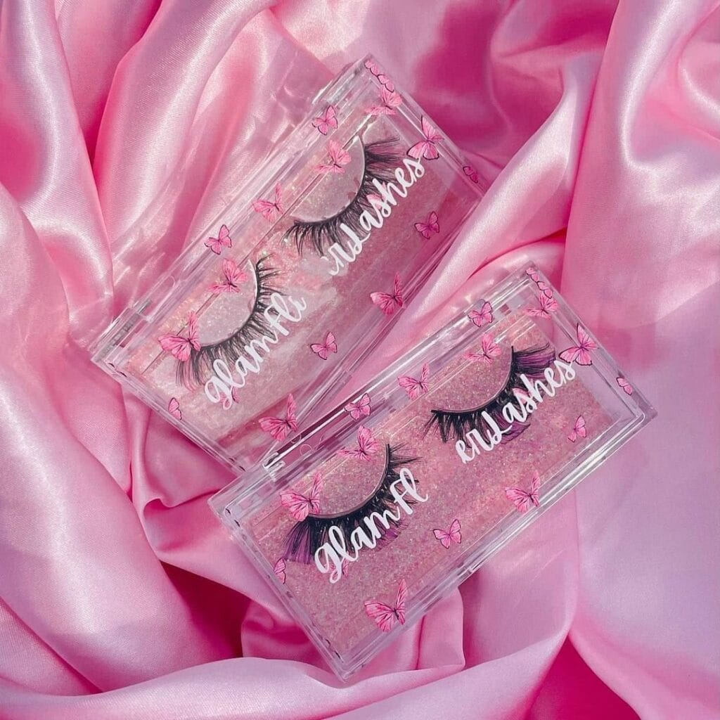 Custom eyelashes packaging box with private label logo