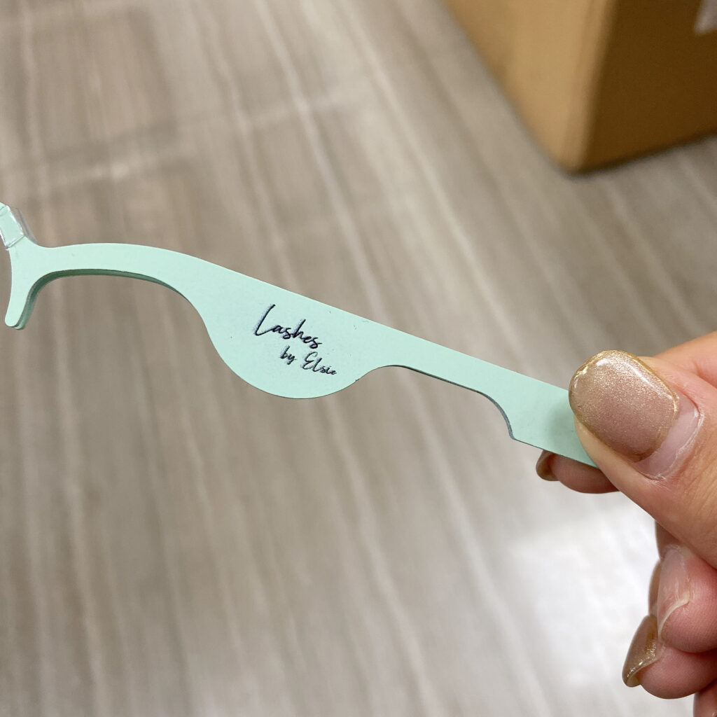 light blue color eyelash tweezer